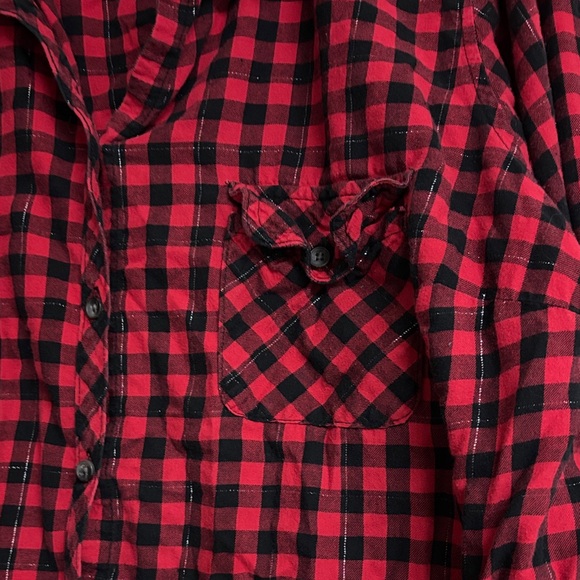 Croft & Barrow Red and Black Checkered Shirt - Picture 3 of 8